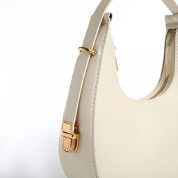 Сумка женская багет на молнии, 20.5×7×10.5 см, белая