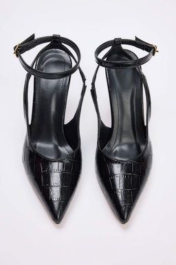 Trendyol Shoes Bordo Kroko Desenli Sivri Burun Kad?n Ince Topuklu Ayakkab? TAKSS25TO00082 - Trendyolmilla фото 8