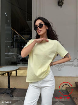 Футболка женская однотонная