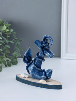 Фигурка интерьерная «Синий якорь», 6×17.2×15.5 см