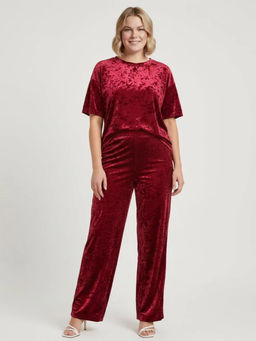 Бархатный костюм KO42911RED25