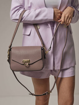 Женская сумка кросс-боди Azaro 3684 розово-серый