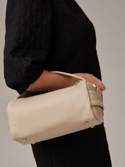 Кожаная сумка Solea DBR 31365 бежевая пудра  фото 3