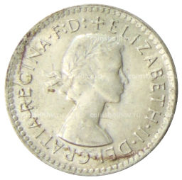 Монета 3 пенса 1957 года Австралия