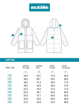 ACOOLA / Куртка детская для девочек Crozon холодный синий фото 10