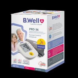 B.Well Тонометр автомат. PRO-36 ГОВОРЯЩИЙ + адаптер, конусная манжета ML (22-42 см) фото 2