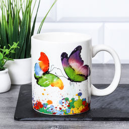 Кружка 380 мл Бабочки Акварель / WG711 /уп 72/ - Галеонтрейд фото 3