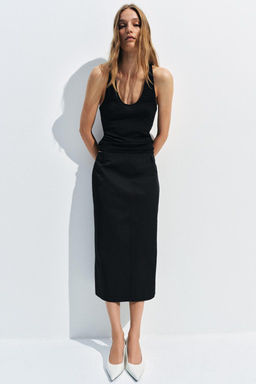 ZW COLLECTION VENTED MIDI SKIRT - Zara фото 6