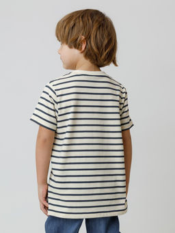 КР 302216/теплое молоко,полоска к620 фуфайка (футболка) для мал