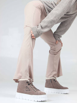 Ботинки 243.212131w. Капучино замша/Мех