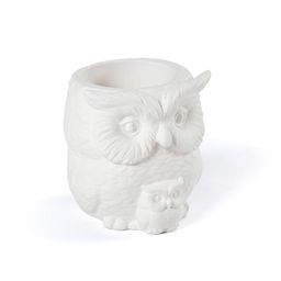 Заготовка для декорирования Love2art ТА-03 Кашпо гипс 14 х 12 х 12 см 1 шт 01 Сова с совенком