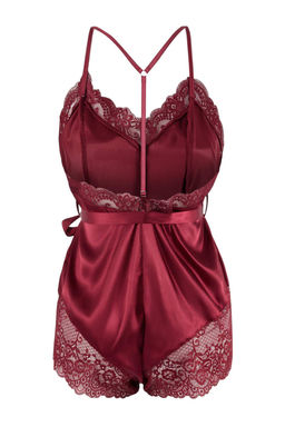 Bordo Dantel Detayl? Kusakl? Saten Dokuma Tulum THMSS26TU00001 - Trendyolmilla фото 2