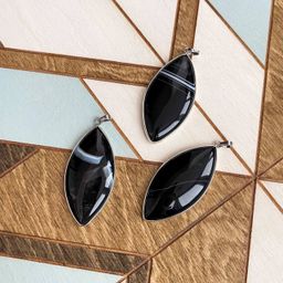 Кулон из Агата полосатого в оправе - Радуга самоцветов фото 2