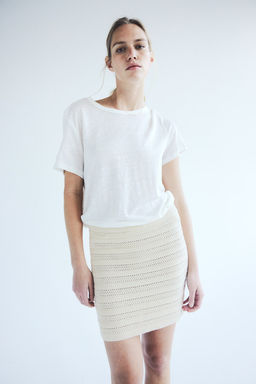 Falda efecto crochet