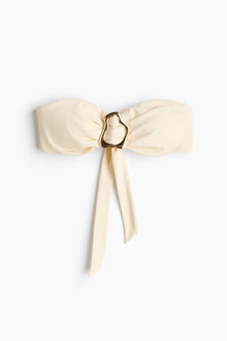 Top de bikini bandeau con copas acolchadas