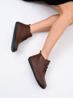 Ботинки женские демисезонные 208.NATAbl.Светло-коричневая оттима/Байка