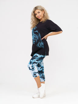 909 Костюм "черный/голубой"