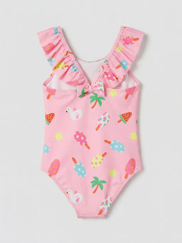 Kare Yaka Bask?l? K?z ?ocuk Mayo