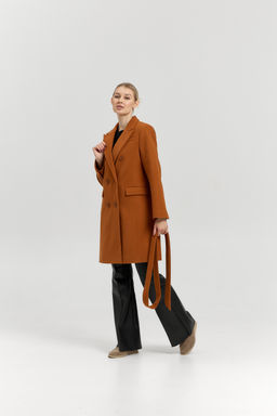 Пальто женское демисезонное 26897 (карамель)