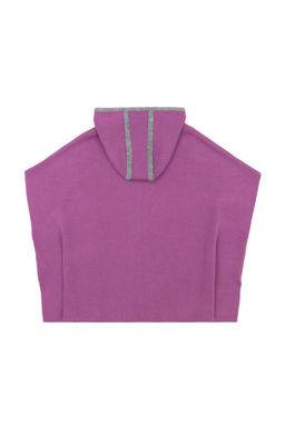 U. S. Polo Assn / Трикотажное пончо для девочки фиолетовое - U.s. polo assn фото 2