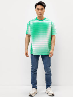 Футболка мужская в зеленую полоску зеленая полоска 111785-1 - Mark formelle фото 2