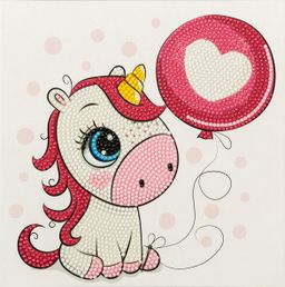 Кристальная (алмазная) мозаика ФРЕЯ ALBP-254 постер Единорожка 20 х 20 см