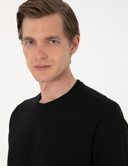 Siyah 2 _plik Regular Fit Bisiklet Yaka Basic Sweatshirt - Pierre cardin фото 2