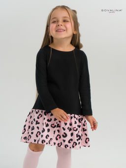 Платье Алиса дл/р черный-нежный леопард - Sovalina фото 22