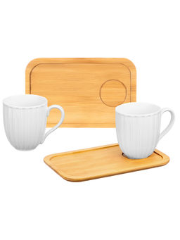 Набор кружек с блюдцами д/ десерта 4 пр. 330 мл 12*8,5*9,5 см "Ампир"