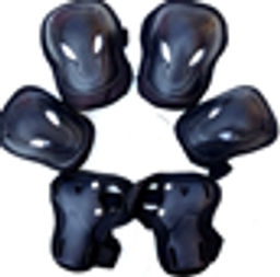 Защита для катания на роликах и велосипеде 6 предметов. 6-18лет / Yan-88Fat-B /уп 100/ черный - Галеонтрейд фото 2