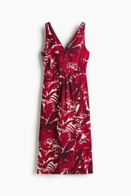 Vestido midi con escote en V