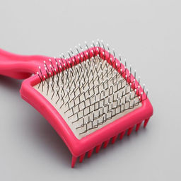 Щётка - пуходёрка средняя жесткая с каплями, основание 59 х 49 мм, розовая - Пижон фото 6