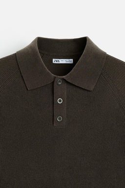 TEXTURED STITCHED POLO SHIRT - Zara фото 7