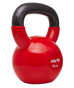 Гиря виниловая STARFIT DB-401 16 кг, красный. - Jogel фото 2