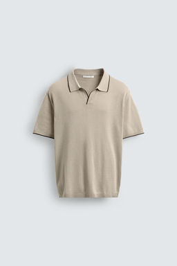 CONTRAST RIB KNIT POLO SHIRT - Zara фото 15