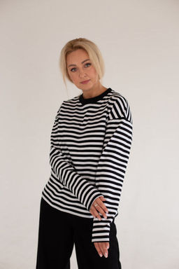 Лонгслив-тельняшка футер 2х нитка ПЕНЬЕ - Knitka wear фото 14