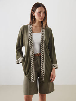 ?al Yaka Desenli Oversize Kad?n H?rka