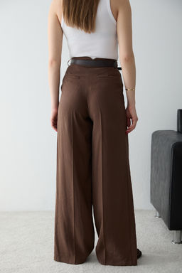 Kahverengi Modal Kemerli Genis Paca Pantolon TWOSS26PL00191 - Trendyolmilla фото 4