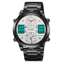 Часы наручные Skmei мужские электронные спортивные 2212black-white-steel