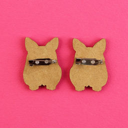 Цена за 2 шт. Значки деревянные, неразлучники Одно приключение, 2 шт., 8?12 см