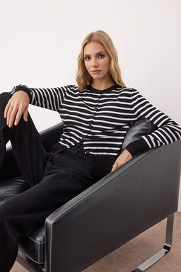 Siyah Pamuk Kar?s?ml? Basic Triko H?rka TWOAW26HI00187