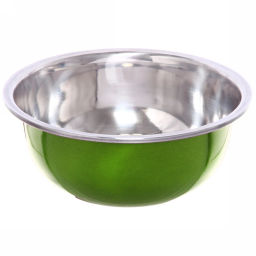 Цена за 2 шт. Миска металлическая 21 см 1000 мл зелёная