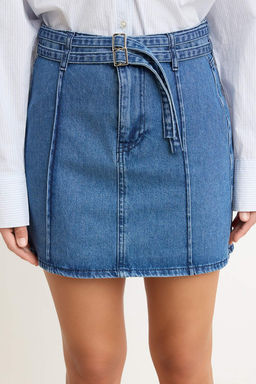 Kahverengi Kemer Detayl? Mini Denim Etek TWOSS26ET00185 - Trendyolmilla фото 7