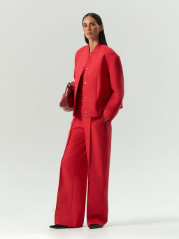 Брюки широкого кроя на резинке, Брюки D408/albussa - Emka фото 2