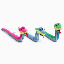 Мягкая игрушка Змея, с полосатым животом, 42 см, цвет МИКС - Simaland фото 6