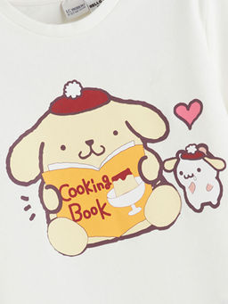 Bisiklet Yaka Cinnamoroll Bask?l? K?z ?ocuk Ti??rt