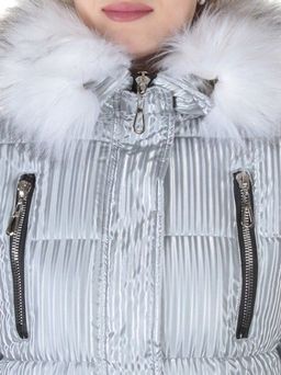 2037 GRAY Куртка зимняя облегченная женская Yixiangyuan - Fashion фото 5