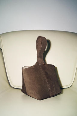 SUEDE MINI BUCKET BAG - Zara фото 2