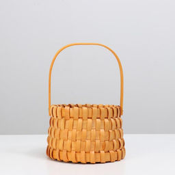 Корзина плетёная для хранения, 17×17×12.5 см, ручка h=13.5 см, ротанг