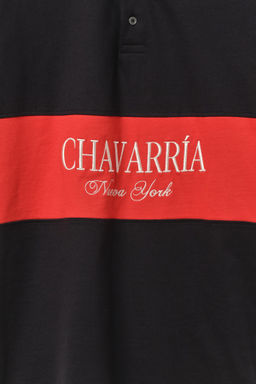 POLO COLOR BLOCK BORDADO WILLY CHAVARRIA X ZARA / Negro  фото 5